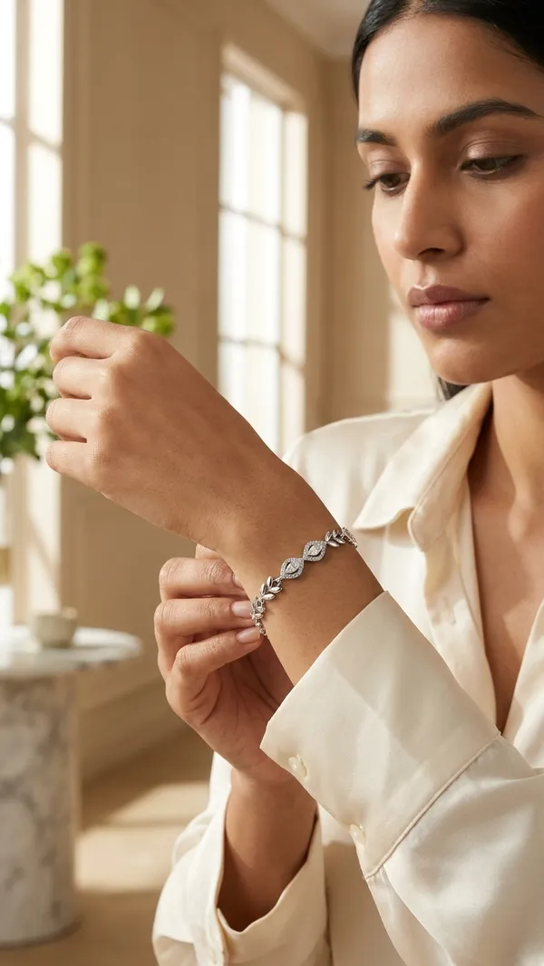 1:_Storie_Taylor_Silver-Plated_Marquise_Crystal_Leaf_Bracelet_for_Women