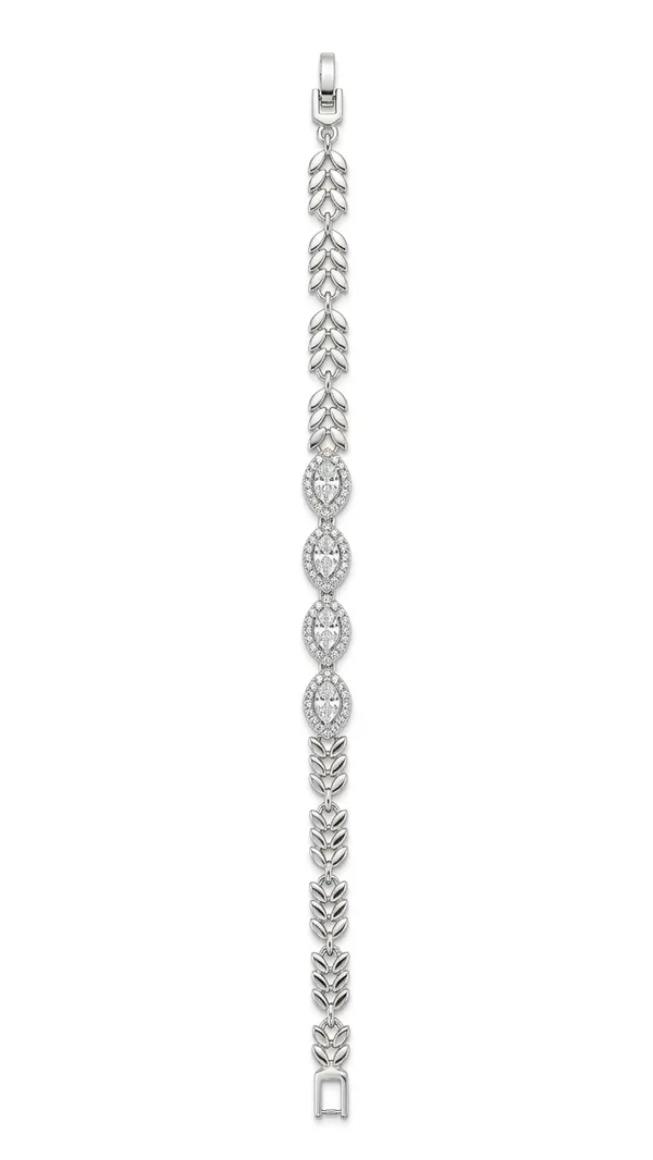 1:_Storie_Taylor_Silver-Plated_Marquise_Crystal_Leaf_Bracelet_for_Women