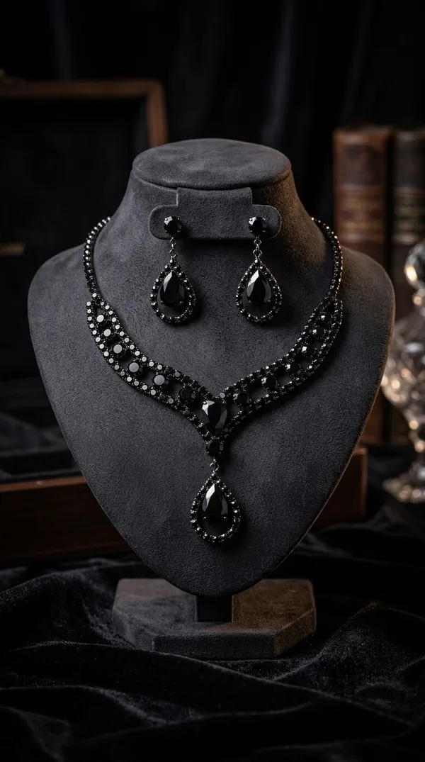 Black_Crystal_Pendant_Set_For_Women