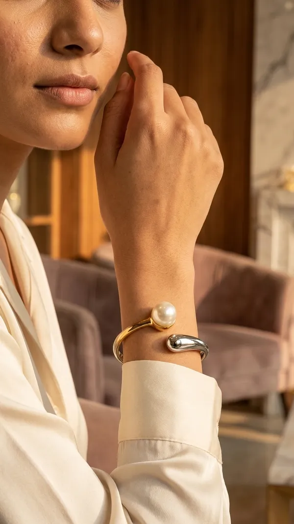 Aura_Two-Tone_Hinged_Pearl_Bracelet