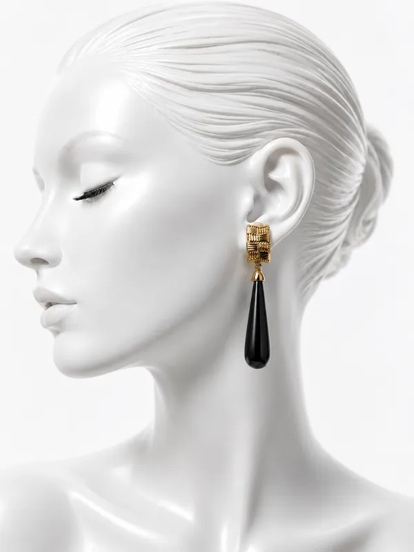 Black_Drop_Statement_Earrings_for_Women_|_Premium_Gold-Tone_Geometric_Earrings