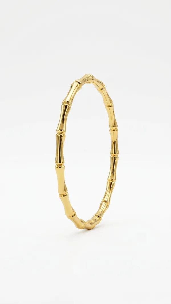Elegant_Gold-Plated_"Bamboo-Link"_Style_Bangle.