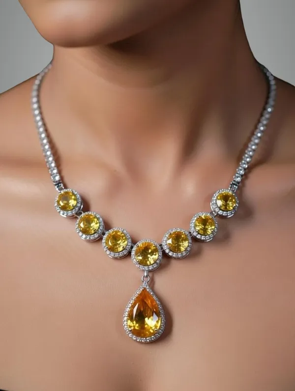 Gold_Crystal_Pendant_Set_For_Women