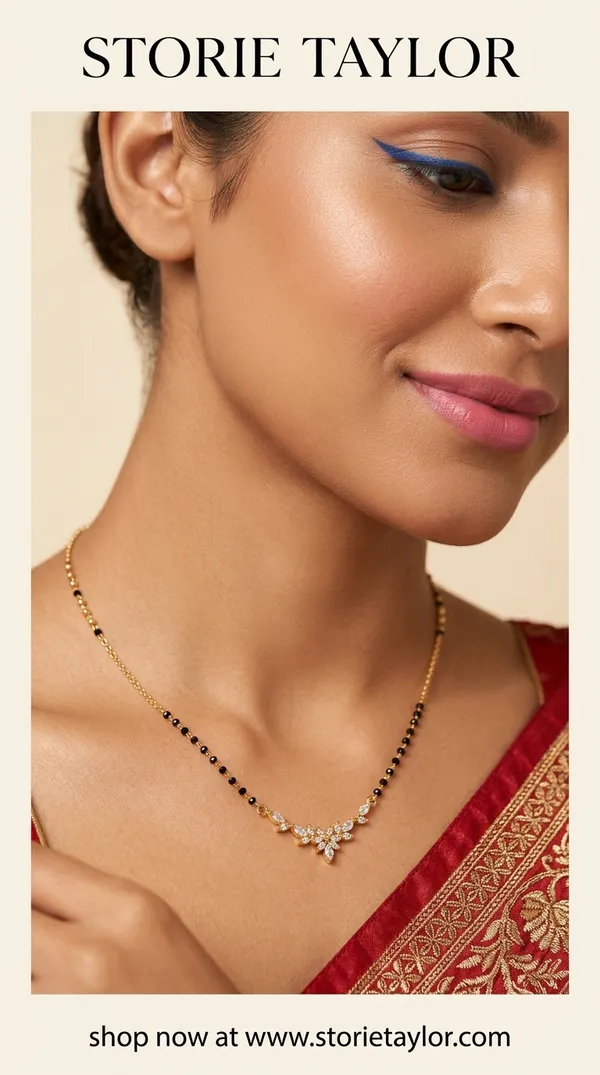 Gold_Plated_American_Diamond_Floral_Mangalsutra