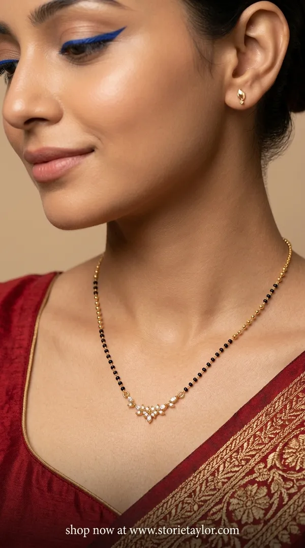 Gold_Plated_American_Diamond_Floral_Mangalsutra
