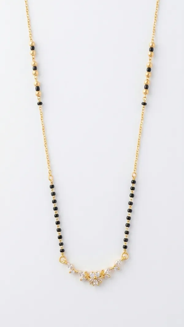 Gold_Plated_American_Diamond_Floral_Mangalsutra