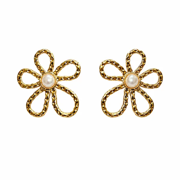 Gold_Plated_Pearl_Flower_Stud_Earrings_for_Women_|_Elegant_Floral_Design_Earrings