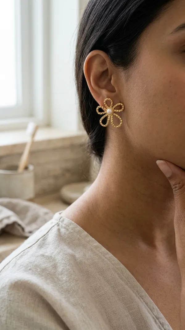 Gold_Plated_Pearl_Flower_Stud_Earrings_for_Women_|_Elegant_Floral_Design_Earrings