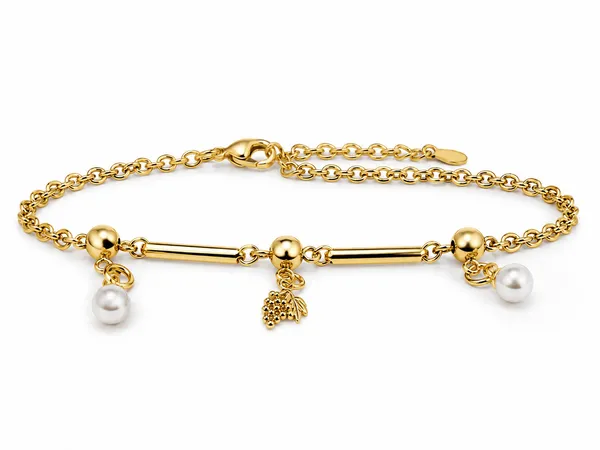 Golden_Pearl_Charm_Bracelet_for_Women_|_Adjustable_Stainless_Steel_Bracelet_|_Trendy_Korean_Style_Jewelry