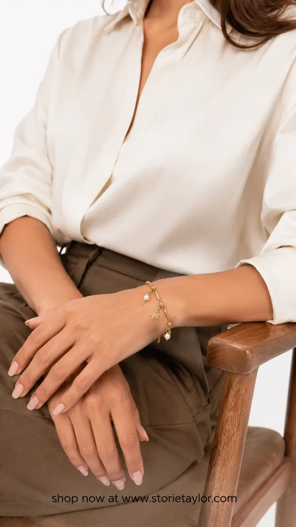 Golden_Pearl_Charm_Bracelet_for_Women_|_Adjustable_Stainless_Steel_Bracelet_|_Trendy_Korean_Style_Jewelry