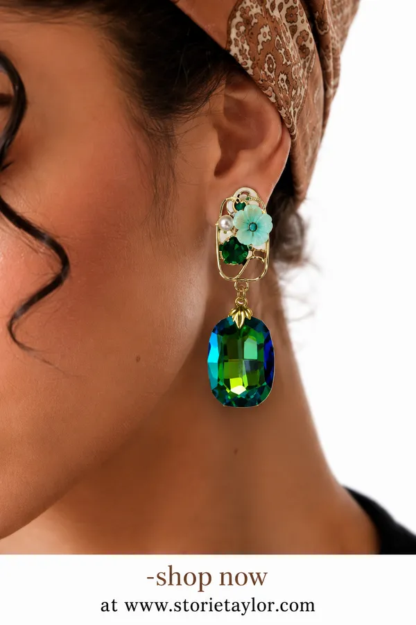 Green_Crystal_Floral_Drop_Earrings_for_Women_|_Luxury_Statement_Earrings