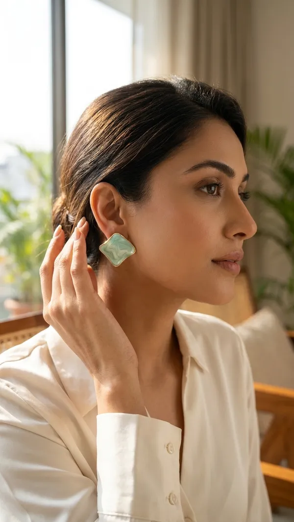 Luxury_Aqua_Marble_Square_Stud_Earrings_for_Women_|_Gold_Plated_Minimalist_Designer_Earrings