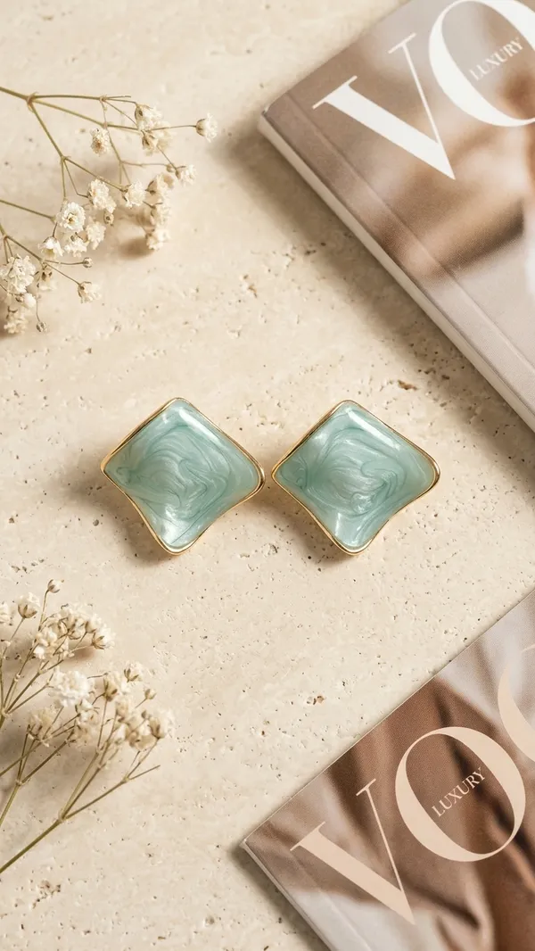 Luxury_Aqua_Marble_Square_Stud_Earrings_for_Women_|_Gold_Plated_Minimalist_Designer_Earrings