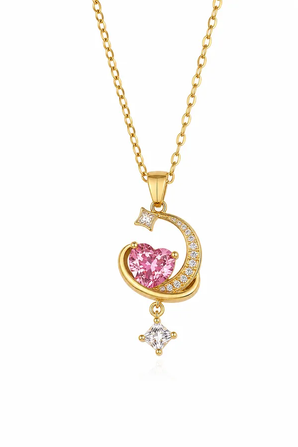 Pink_Heart_Moon_Pendant_Necklace