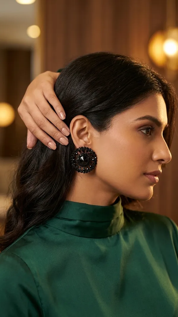 Premium_Black_Oversized_Mandala_Stud_Earrings_-_Handcrafted_Floral_Pattern_with_Crystal_Center