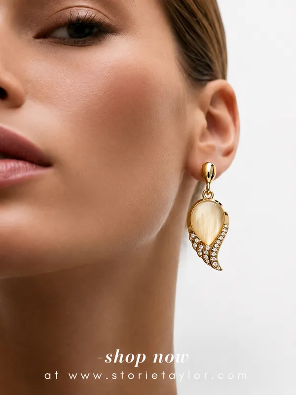 Premium_Gold_Plated_Cat_Eye_Stone_Drop_Earrings_for_Women_|_Crystal_Studded_Designer_Dangle_Earrings