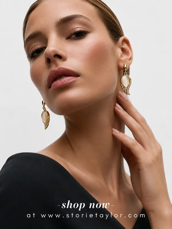 Premium_Gold_Plated_Cat_Eye_Stone_Drop_Earrings_for_Women_|_Crystal_Studded_Designer_Dangle_Earrings
