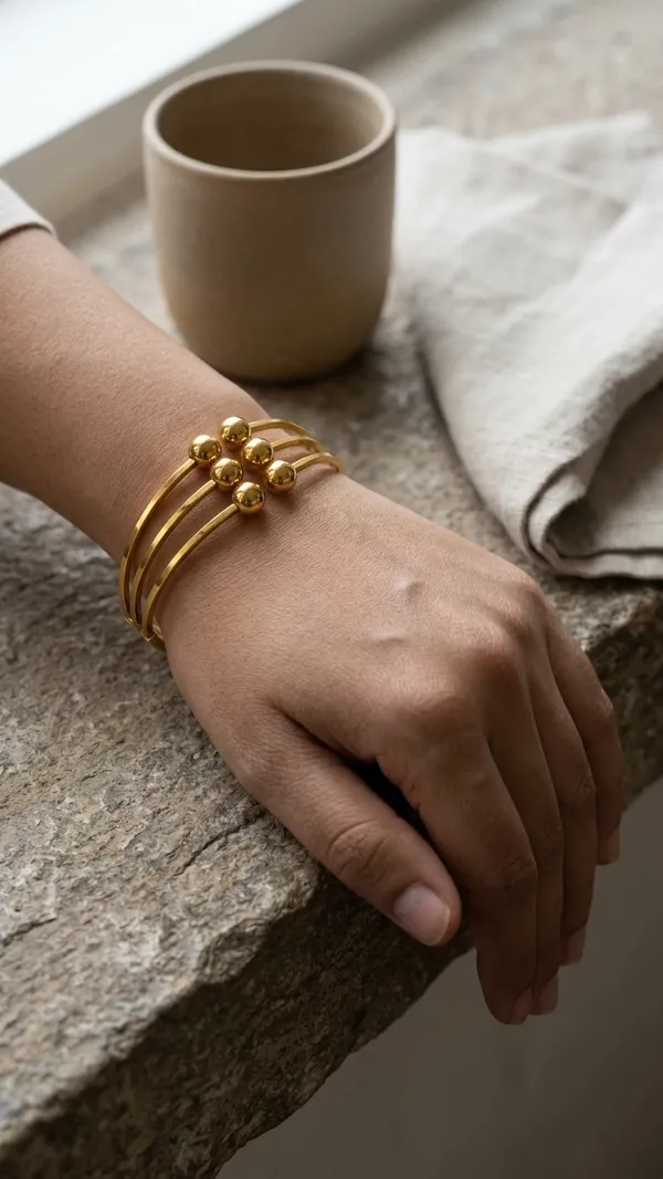 Premium_Gold-Plated_Modern_Statement_Cuff_Bracelet_-_Unique_Open-Front_Design_with_Three_Polished_Gold_Balls