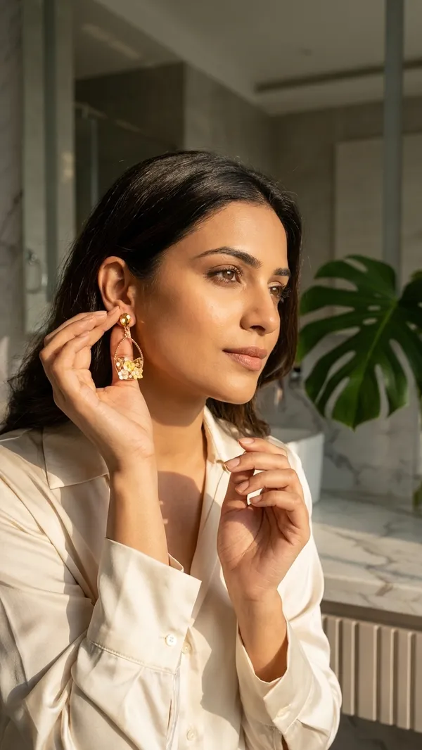 Premium_Pearl_Geometric_Stud_Earrings_for_Women_|_Gold_Plated_Minimalist_Earrings