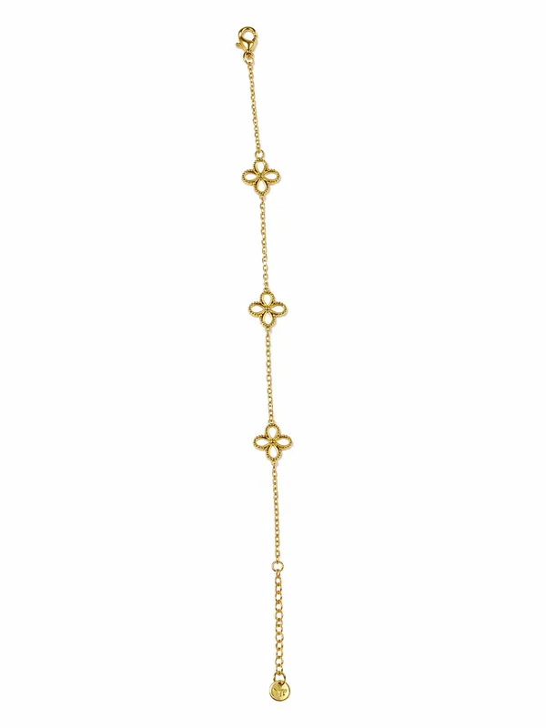 STORIE_TAYLOR_Gold_Plated_Clover_Charm_Bracelet_for_Women_&_Girls_|_Adjustable_Minimal_Chain_Bracelet_|_Premium_Fashion_Jewellery