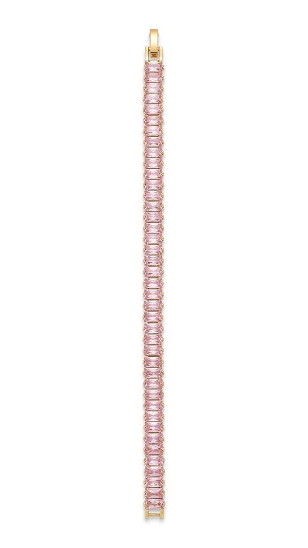Storie_Taylor_18K_Gold-Plated_Pink_Baguette_Cut_Zirconia_Tennis_Bracelet_for_Women_|_Minimalist_Crystal_Link_Bracelet