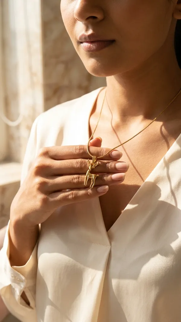 Storie_Taylor_18k_Gold_Plated_Reindeer_Pendant_Necklace_for_Women_|_Brass_Minimalist_Deer_Animal_Charm_Snake_Chain_Necklace_|_Elegant_Aesthetic_Daily_Wear_Jewelry_for_Girls_&_Women
