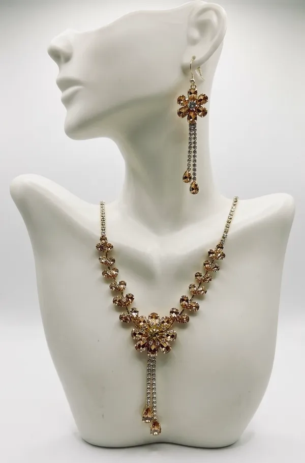 Storie_Taylor_Champagne_Gold_Floral_Crystal_Necklace_Set_with_Tassel_Earrings