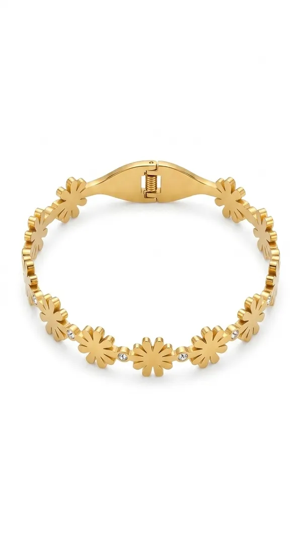 Storie_Taylor_Elegant_Gold-Plated_Daisy_Flower_Bracelet_for_Women_&_Girls_-_Imported_Floral_Bangle_with_Crystal_Accents