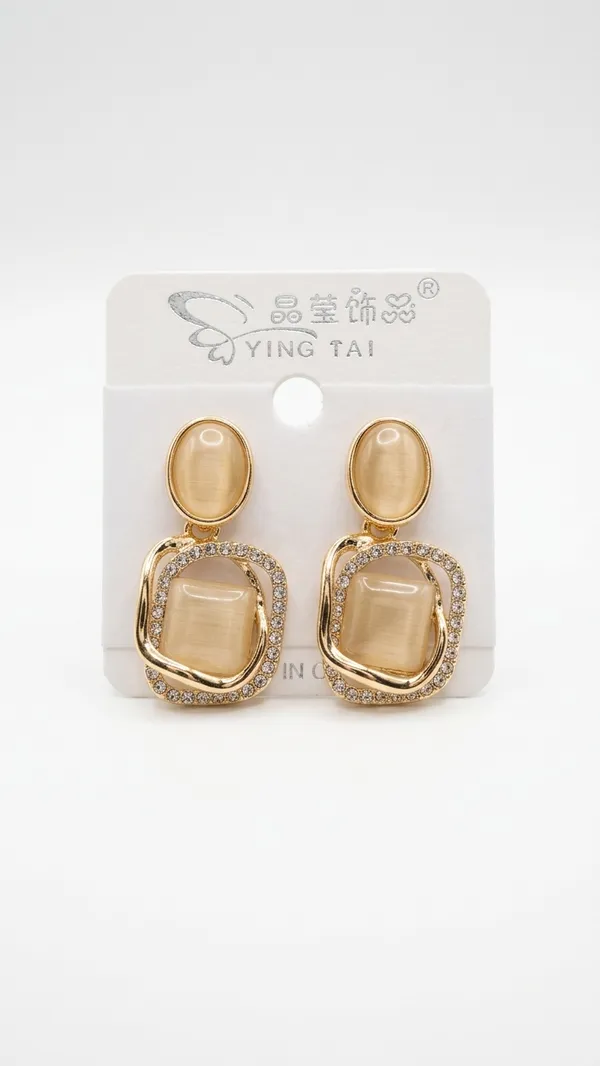 Storie_Taylor_Luxury_Cat's_Eye_Geometric_Drop_Earrings_-_Gold-Plated_Statement_Jewelry.