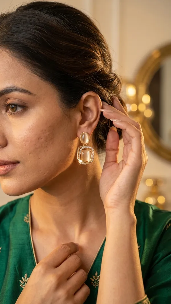 Storie_Taylor_Luxury_Cat's_Eye_Geometric_Drop_Earrings_-_Gold-Plated_Statement_Jewelry.
