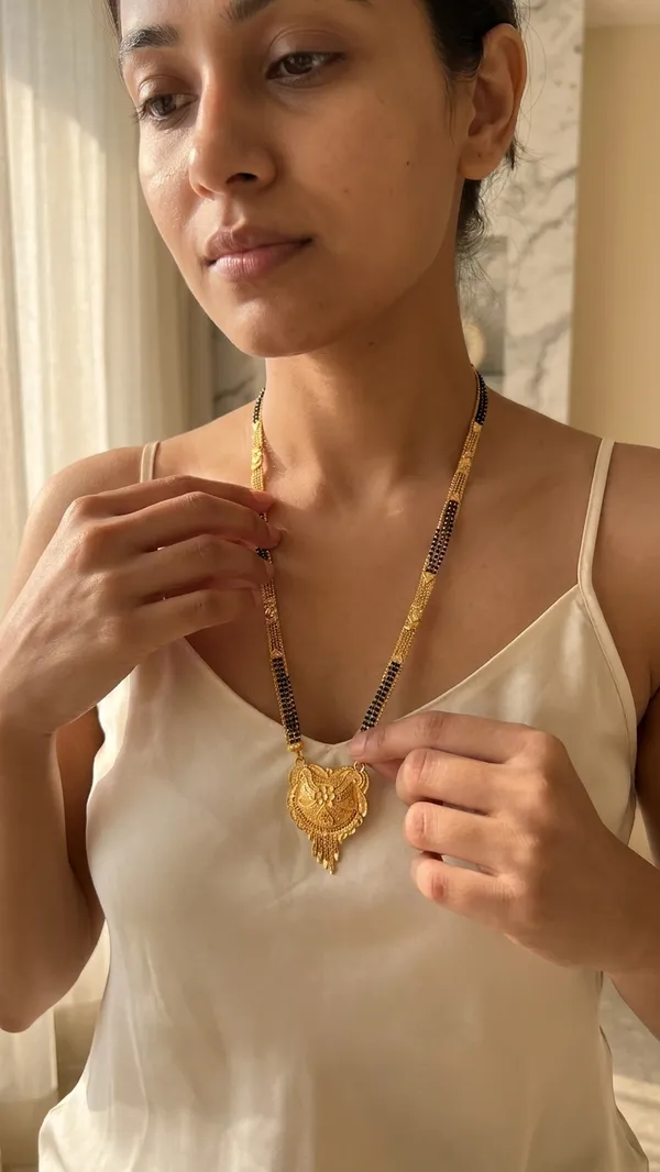 Storie_Taylor_Women_Gold-Plated_Double-Layered_Long_Crafted_Mangalsutra