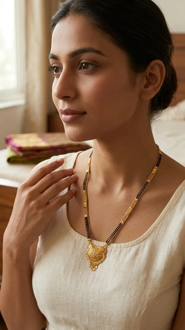 Storie_Taylor_Women_Gold-Plated_Double-Layered_Long_Crafted_Mangalsutra