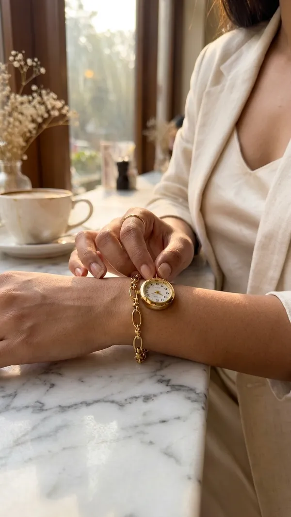 Storie_Taylor_Women_Gold-Plated_Hanging_Round_Charm_Bracelet_Watch