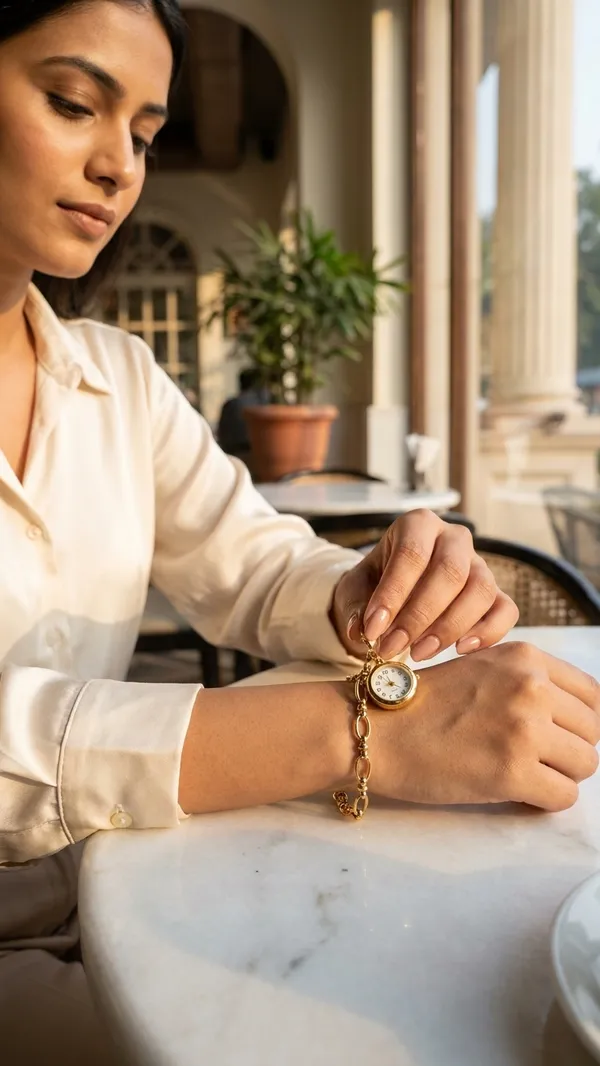 Storie_Taylor_Women_Gold-Plated_Hanging_Round_Charm_Bracelet_Watch