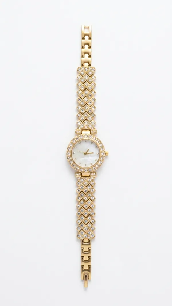 Storie_Taylor_Women_Gold-Plated_Iridescent_Rainbow_Crystal_Rectangular_Watch