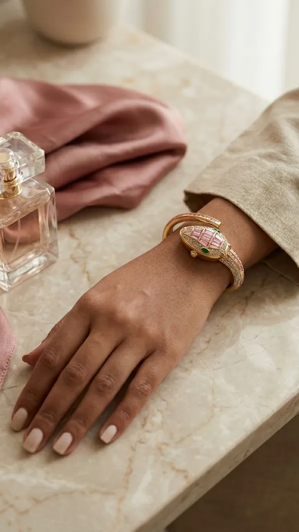 Storie_Taylor_Women_Gold-Plated_Luxury_Serpent_Snake_Bangle_Cuff_Watch