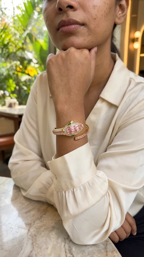 Storie_Taylor_Women_Gold-Plated_Luxury_Serpent_Snake_Bangle_Cuff_Watch