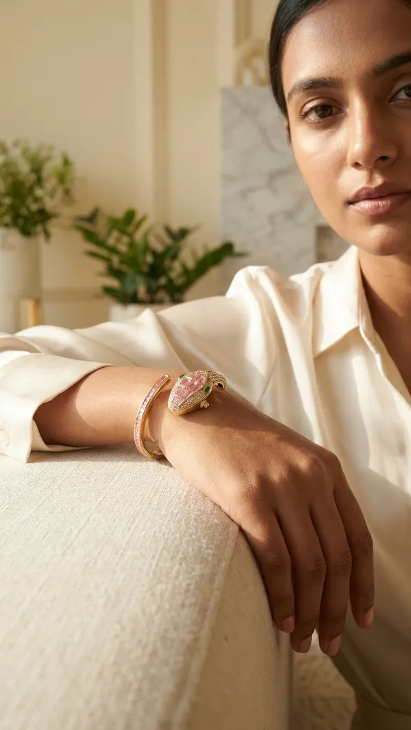 Storie_Taylor_Women_Gold-Plated_Luxury_Serpent_Snake_Bangle_Cuff_Watch