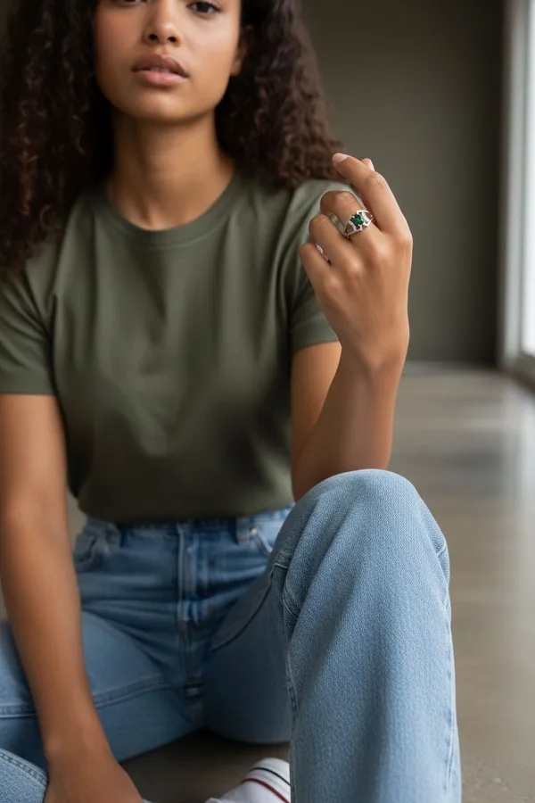 Green_Silver_Ring_For_Women