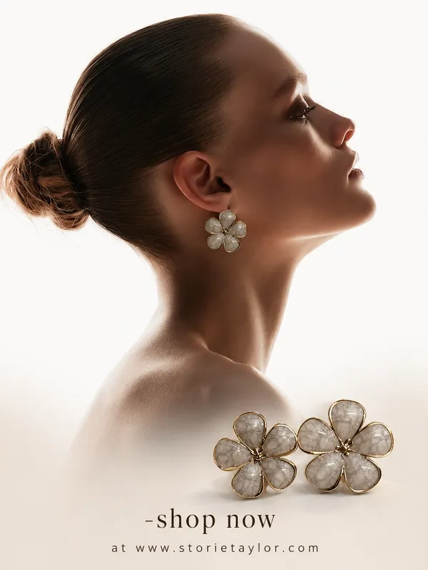 White_Floral_Stud_Earrings_|_Premium_Gold_Finish_Flower_Earrings_|_Elegant_Daily_Wear_Jewellery