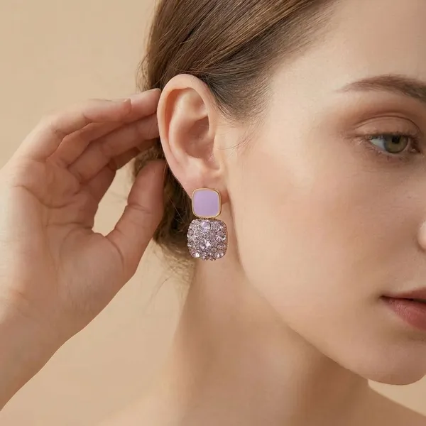 Elegant_Purple_Stone_Stud_Drop_Earrings