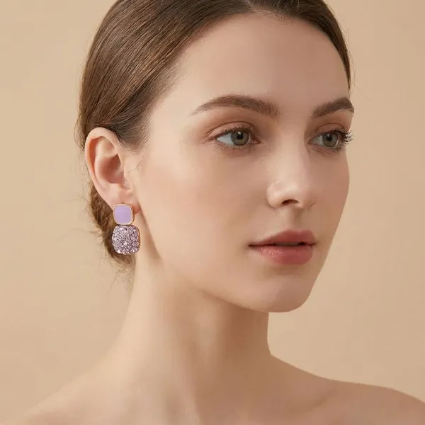Elegant_Purple_Stone_Stud_Drop_Earrings