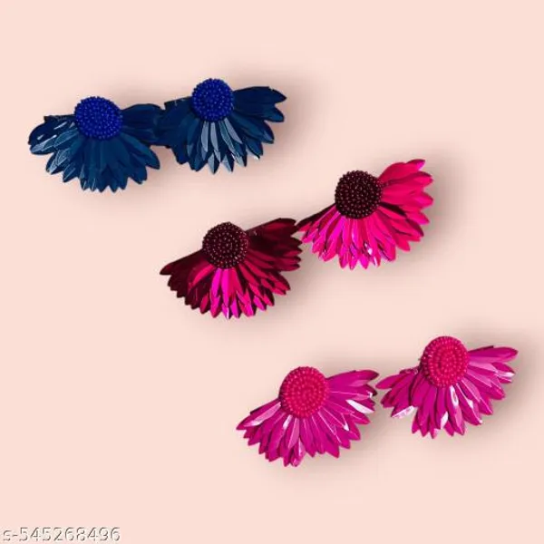 Handmade_Red_Floral_Beaded_Earrings_|_Trendy_Handcrafted_Jewellery