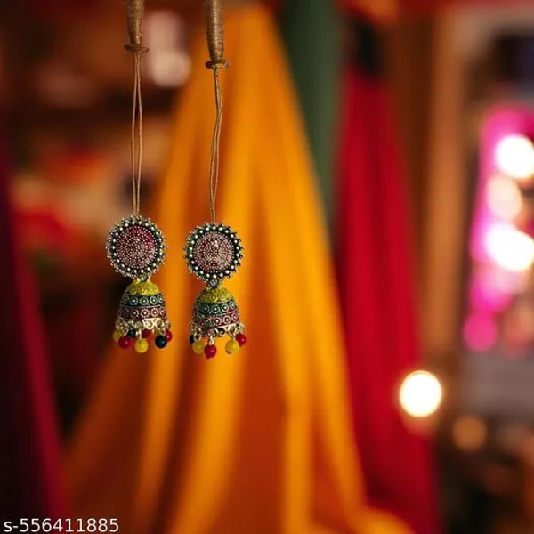 Traditional_Multicolor_Jhumka_Earrings_For_Women_And_Girls