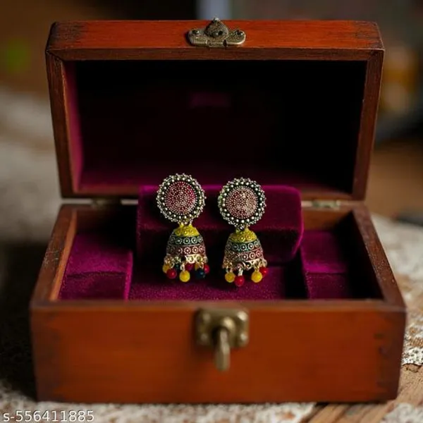 Traditional_Multicolor_Jhumka_Earrings_For_Women_And_Girls