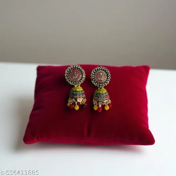 Traditional_Multicolor_Jhumka_Earrings_For_Women_And_Girls