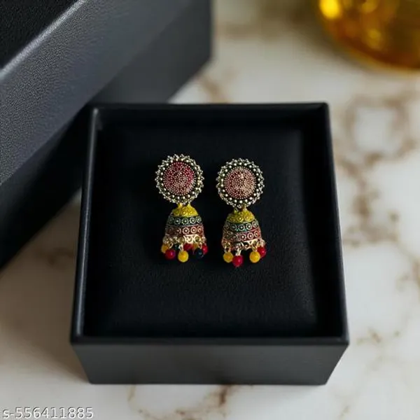 Traditional_Multicolor_Jhumka_Earrings_For_Women_And_Girls