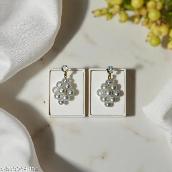 Stylish_Pearl_Cluster_Drop_Earrings_For_Women_And_Girls