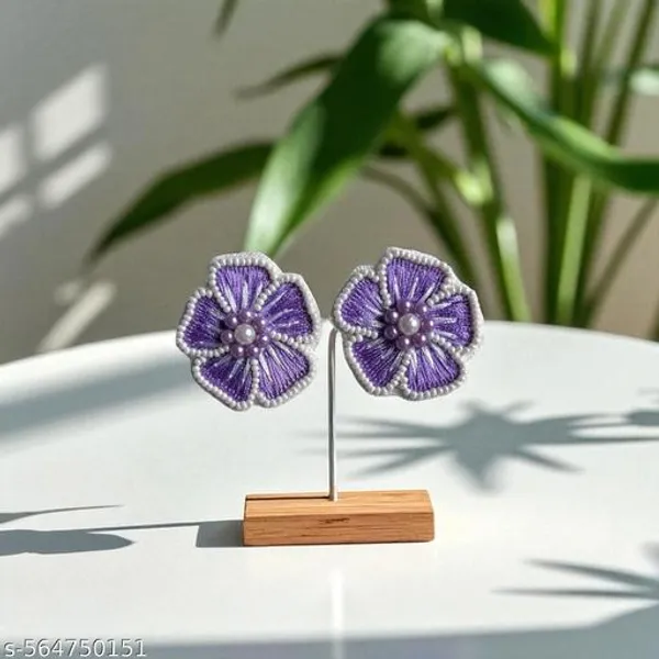 Handcrafted_Floral_Embroidered_Earrings_For_Women_And_Girls
