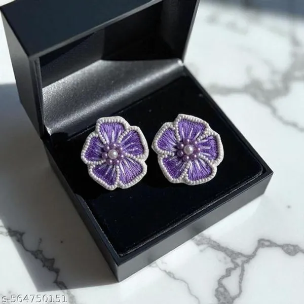 Handcrafted_Floral_Embroidered_Earrings_For_Women_And_Girls